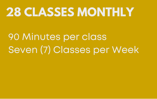 28 Classes Monthly - 90 Minutes Per Class